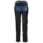 Milwaukee Leather SH1956 Women’s ‘Winged’ Black and Purple Textile Chaps - Image 2