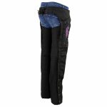Milwaukee Leather SH1956 Women’s ‘Winged’ Black and Purple Textile Chaps - Image 9