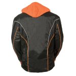 NexGen SH1960 Women’s Black Hooded Textile Jacket with Reflective Piping - Image 2