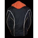 NexGen SH1960 Women’s Black Hooded Textile Jacket with Reflective Piping - Image 5