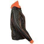 NexGen SH1960 Women’s Black Hooded Textile Jacket with Reflective Piping - Image 7