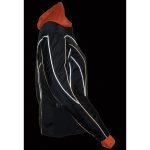 NexGen SH1960 Women’s Black Hooded Textile Jacket with Reflective Piping - Image 4