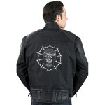 Milwaukee Leather SH1963 Men’s Black ‘Glow In The Dark Skull’ Textile Motorcycle Jacket - Image 2