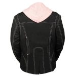 NexGen SH1966 Ladies Black and Pink 3/4 Jacket with Reflective Tribal and Hoodie - Image 2