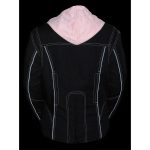 NexGen SH1966 Ladies Black and Pink 3/4 Jacket with Reflective Tribal and Hoodie - Image 10