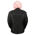 NexGen SH1966 Ladies Black and Pink 3/4 Jacket with Reflective Tribal and Hoodie - Image 7