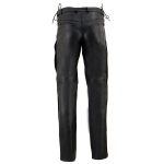 Milwaukee Leather SH1987 Men’s Black Leather Deep Pocket Motorcycle Over Pants with Side Laces - Image 2