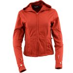 NexGen SH1998 Ladies Red and Black Textile Racer Jacket with Removable Hoodie - Image 4