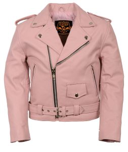 Milwaukee Leather SH2010 Girls Toddler Classic Style Pink Leather Motorcycle Jacket - Image 5