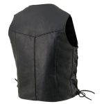 Milwaukee Leather SH2011L Kids Black Classic Side Lace Three Snap Leather Vest - Image 5