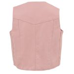 Milwaukee Leather SH2011PINK Girls Pink Three Snap Leather Vest - Image 2