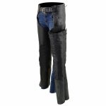 Milwaukee Leather SH2013 Kids Unisex Black Classic Leather Chaps - Image 4