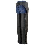 Milwaukee Leather SH2013 Kids Unisex Black Classic Leather Chaps - Image 8