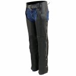 Milwaukee Leather SH2013 Kids Unisex Black Classic Leather Chaps - Image 7