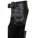 Milwaukee Leather SH2013 Kids Unisex Black Classic Leather Chaps - Image 5