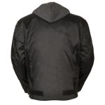 NexGen SH2034 Men’s  Black and Grey Nylon Racer Jacket with Hoodie - Image 2