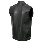 Milwaukee Leather SH2036 Men’s Black Club Style’ Open Neck Leather Vest - Image 10