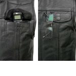 Milwaukee Leather SH2036 Men’s Black Club Style’ Open Neck Leather Vest - Image 7