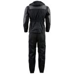 NexGen Men’s SH2049 Black and Grey Hooded Water Proof Armored Rain Suit - Image 2