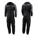 NexGen Men’s SH2049 Black and Grey Hooded Water Proof Armored Rain Suit - Image 3