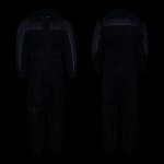 NexGen Men’s SH2049 Black and Grey Hooded Water Proof Armored Rain Suit - Image 4