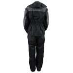 NexGen Ladies SH204901 Black and Grey Armored and Hooded Water Proof Rain Suit - Image 6
