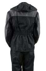 NexGen Ladies SH204901 Black and Grey Armored and Hooded Water Proof Rain Suit - Image 5