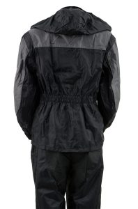 NexGen Ladies SH204901 Black and Grey Armored and Hooded Water Proof Rain Suit - Image 5
