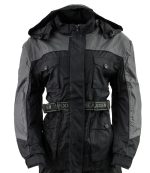NexGen Ladies SH204901 Black and Grey Armored and Hooded Water Proof Rain Suit - Image 7