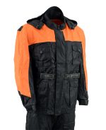 NexGen Men’s SH2051 Black and Orange Hooded Water Proof Armored Rain Suit - Image 7