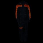 NexGen Ladies SH205101 Black and Orange Armored Hooded Water Proof Rain Suit - Image 3