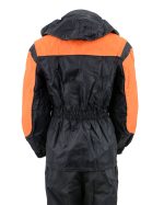 NexGen Ladies SH205101 Black and Orange Armored Hooded Water Proof Rain Suit - Image 7