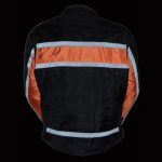 NexGen SH2095 Men’s ‘Racer’ Black and Orange Textile Motorcycle Jacket - Image 5