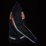 NexGen SH2095 Men’s ‘Racer’ Black and Orange Textile Motorcycle Jacket - Image 6