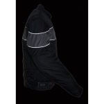 NexGen SH212101 Men’s Black Textile Moto Jacket with Grey Reflective Striping - Image 6