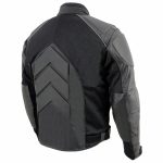 NexGen SH2153 Men’s Black and Blue CE Armored Motorcycle Textile and Leather Combo Jacket - Image 9