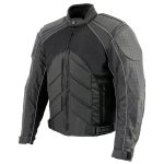 NexGen SH2153 Men’s Black and Blue CE Armored Motorcycle Textile and Leather Combo Jacket - Image 8