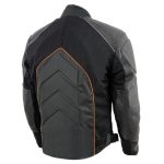 NexGen SH2153 Men’s Combo Black and Red CE Armored Leather and Textile with Mesh Motorcycle Jacket - Image 8