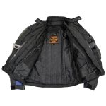 NexGen SH2153 Men’s Black and Grey CE Armored Motorcycle Textile and Leather Combo Jacket - Image 4
