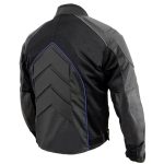 NexGen SH2153 Men’s Black and Grey CE Armored Motorcycle Textile and Leather Combo Jacket - Image 7
