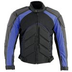 NexGen SH2153 Men’s Black and Grey CE Armored Motorcycle Textile and Leather Combo Jacket - Image 9