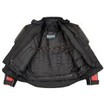 NexGen SH2153 Men’s Combo Black and Red Armored Leather and Textile with Mesh Moto Jacket - Image 4