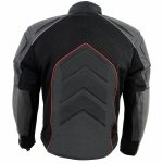 NexGen SH2153 Men’s Combo Black and Red Armored Leather and Textile with Mesh Moto Jacket - Image 2