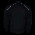 NexGen SH2153 Men’s Combo Black and Red Armored Leather and Textile with Mesh Moto Jacket - Image 6