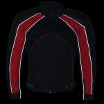 NexGen SH2153 Men’s Combo Black and Red Armored Leather and Textile with Mesh Moto Jacket - Image 5