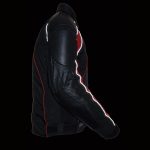 NexGen SH2153 Men’s Combo Black and Red Armored Leather and Textile with Mesh Moto Jacket - Image 7