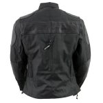 NexGen SH2179 Women’s Black Leather and Textile Vented Racer Jacket - Image 2