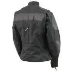NexGen SH2179 Women’s Black Leather and Textile Vented Racer Jacket - Image 7