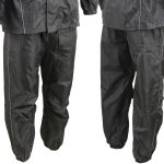 NexGen SH2215 Men’s Lightweight Oxford Nylon Black Water Resistant Rain Suit - Image 4