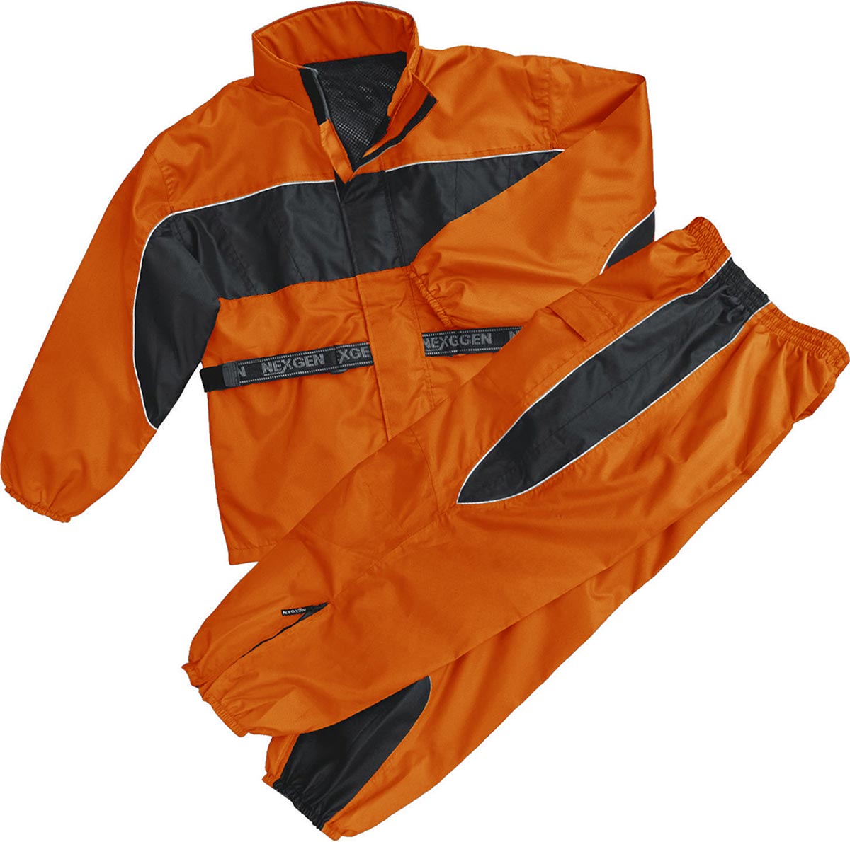 NexGen Men’s SH221602 Orange and Black Waterproof Rain Suit